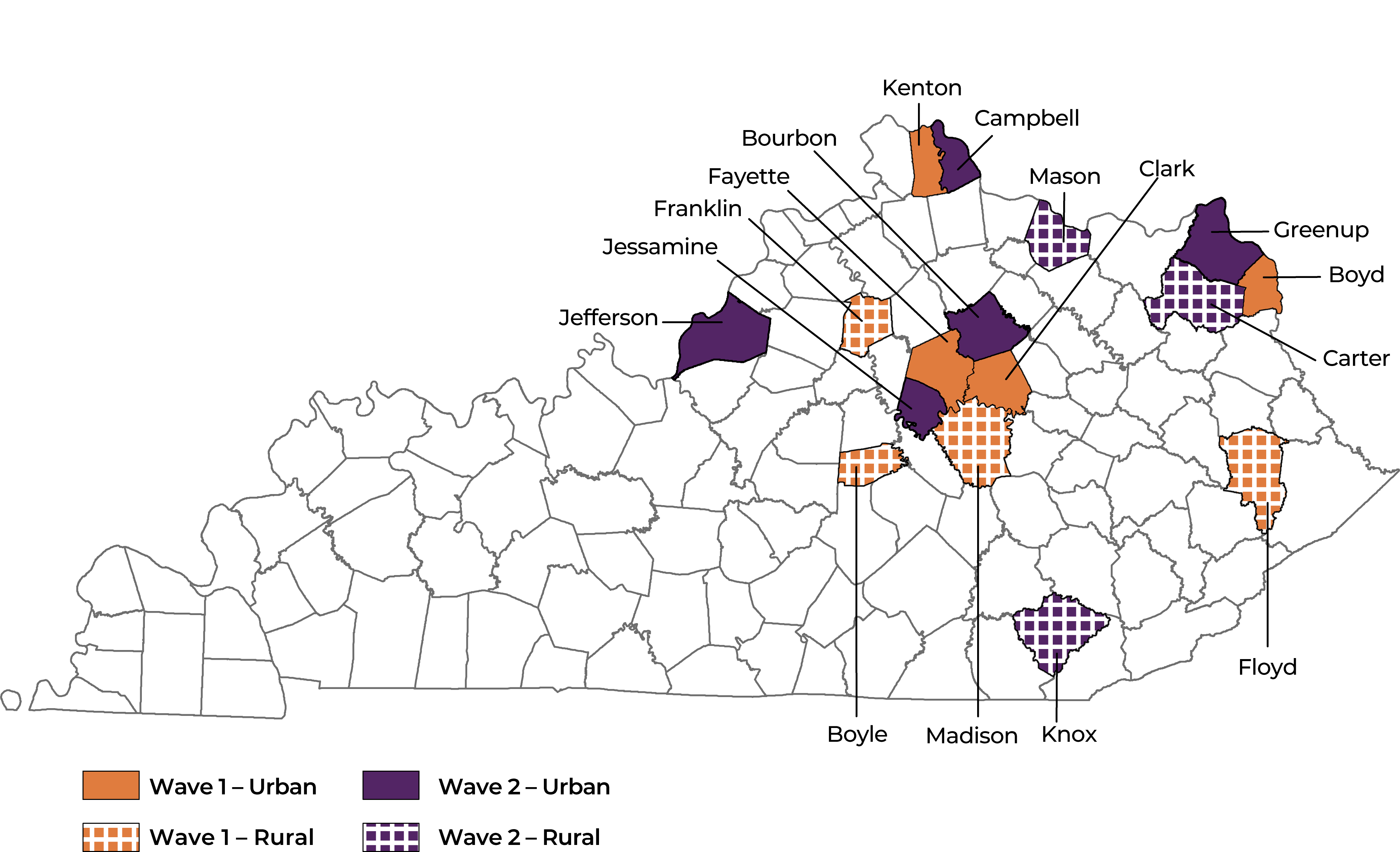 Map of Healing Communities in Kentucky