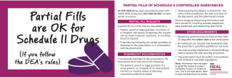 Image of Did You Know card, titled Partial Fills are OK for Schedule II Drugs