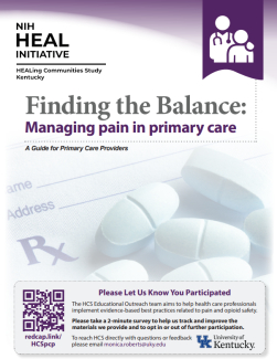 Front cover of Finding the Balance guide for PCPs