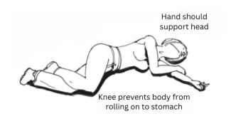 Image of person in recovery position