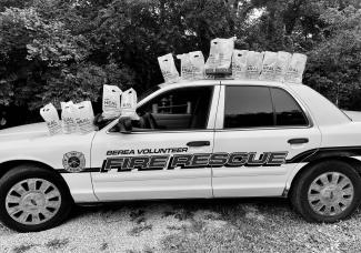 Image of Fire Rescue car with naloxone