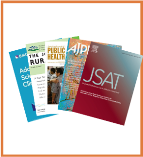 Assortment of academic journal covers