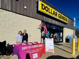 OEND direct delivery at Knox Co. Dollar General store