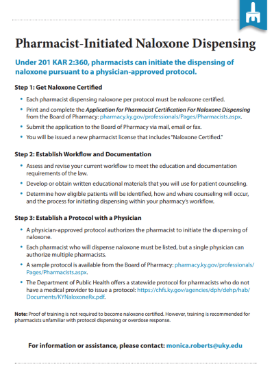 Image of naloxone protocol handout